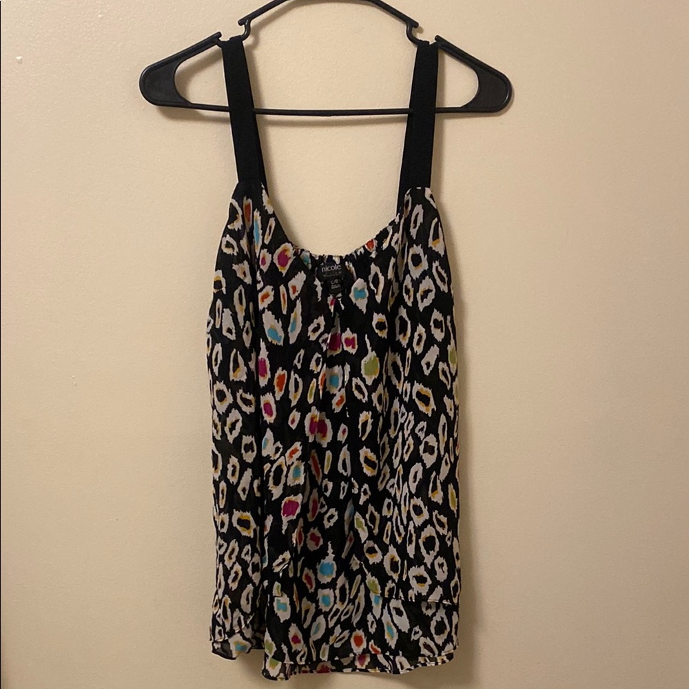 Express Multicolor Leopard Print Tank Top